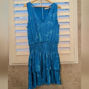 Ramy Brook Vibrant Blue V-Neck Mini Dress